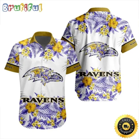 Discover football Baltimore Hawaiian Shirt Special Floral Tropical Team Spirit