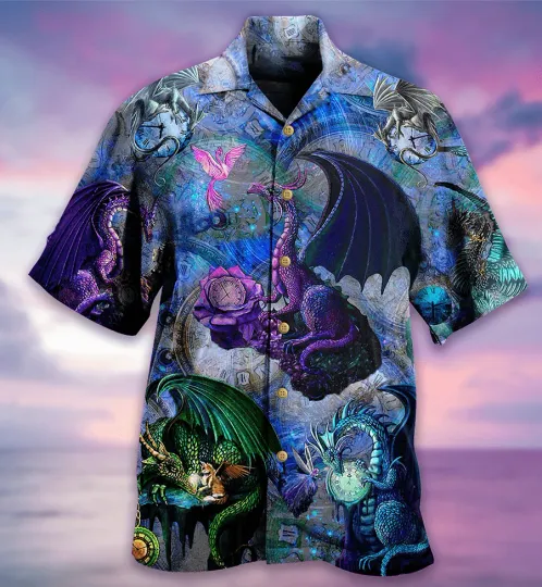 Discover Dragon Aloha Hawaiian Shirt For Summer Dragon Love Life Love Timepiece Hawaiian