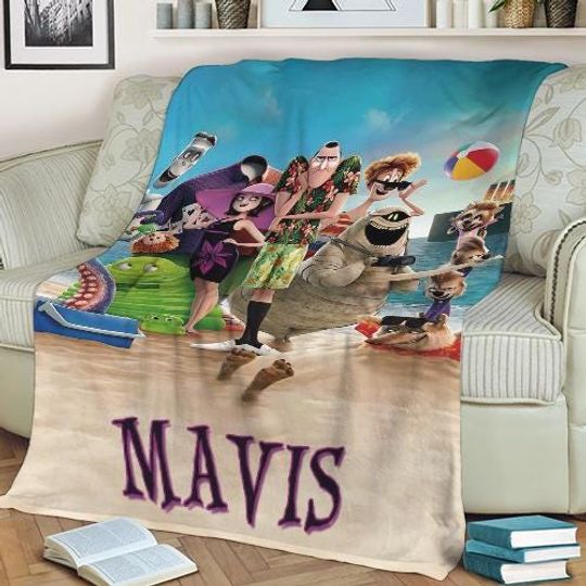Custom Hotel Transylvania Cartoon Fleece Blanket