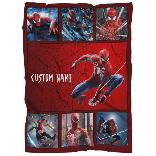 Discover Personalized Spiderman Blanket: Birthday Theme, Custom Name