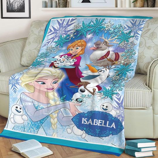 Discover Personalized Frozen Blanket, Elsa Anna Birthday Gift