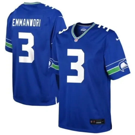 Discover Nick Emmanwori Seahawks Men's Royal Throwback Jersey