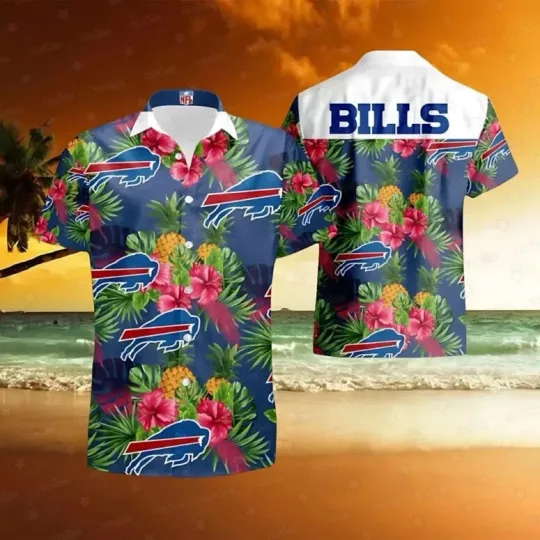 Discover Buffalo Football Tropical Hibiscus Summer Aloha Unisex Hawaiian Shirt S-5XL