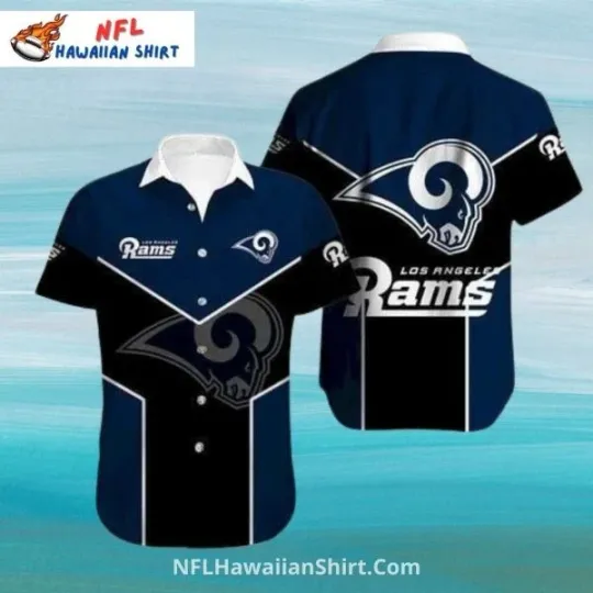 Discover football LA Black And Blue Gradient Hawaiian Shirt Size S-5XL