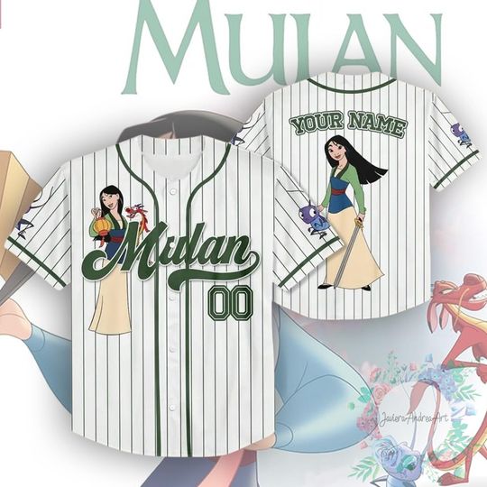 Discover Personalized Princess Mulan Baseball Jersey, Mulan Jersey, Disney Princess Mulan Shirt