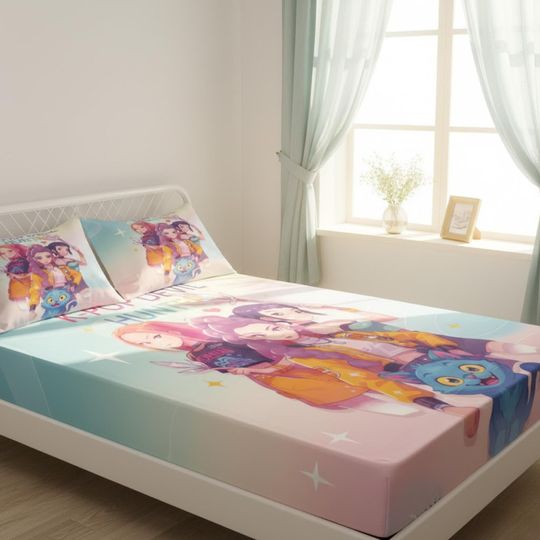 Discover Anime Demon Hunters Bedding Set 3pcs for Kids