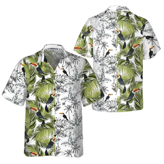Discover Toucan Palm Branches Hawaiian Shirt Tropical Toucan Shirt For Adults C