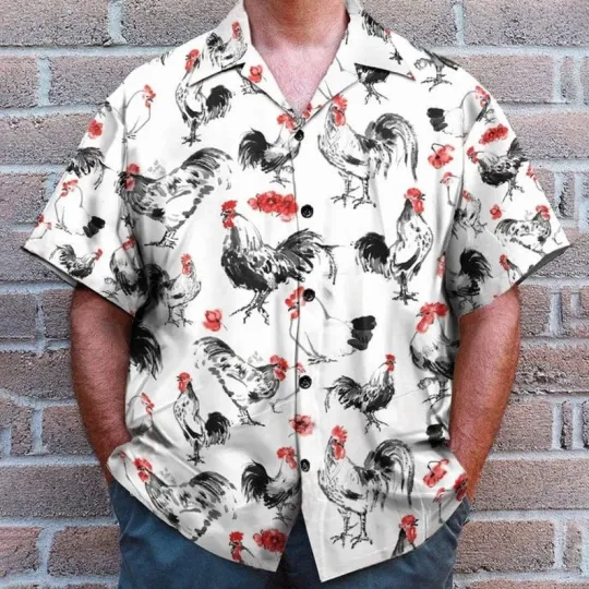 Discover 3D Rooster Hawaiian Shirt  Perfect Gift For Friends Family