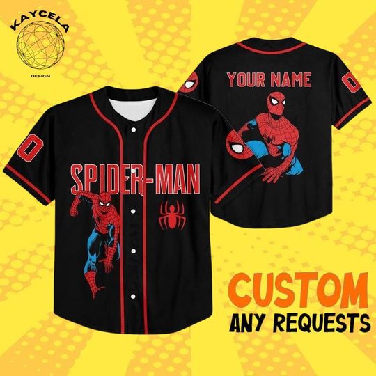 Discover Personalized Disney Amazing Spider Man Vintage Baseball Jersey