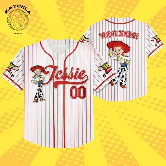 Discover Custom Disney Toy Story Jessie Baseball Jersey, Personalized Kids Youth Adult Disney Jersey