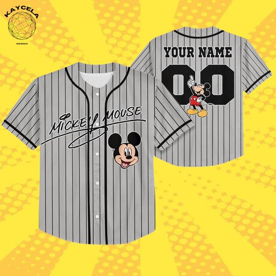 Discover Custom Disney Mickey Baseball Jersey, Baseball Jersey, Disneyland Birthday Gift