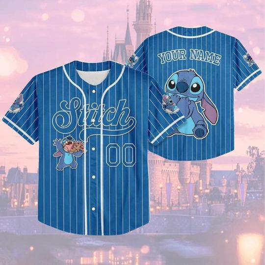 Discover Custom Disney Lilo and Stitch Stitch Baseball, Custom Kid Youth Adult Disney Jersey, Disney Baseball Jersey