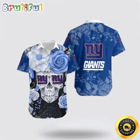 Discover football New York Hawaiian Shirt Skull Embrace Game Day Island Style