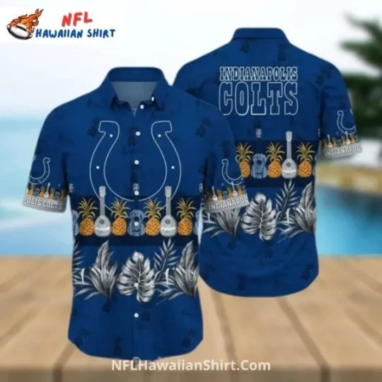 Discover Indianapolis Football Hawaiian Shirt Pineapple Ukulele Theme Size S-5XL