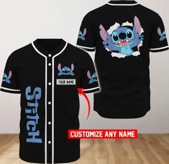 Discover Custom Lilo And Stitch Baseball Jersey Disney Stitch Jersey Disneyland Baseball