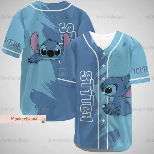Discover Custom Disney Stitch Baseball Jersey Lilo And Stitch Jersey Funny Stitch Adult