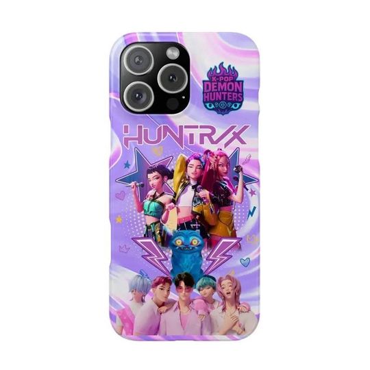 Kpop Demon Hunters Huntrix Silicone Phone Case for iPhone, Tough & MagSafe Compatible