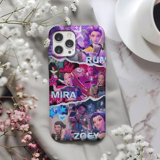 Rumi, Mira, and Zoey Phone Cases, Demon Kpop Idol Phone Case, Huntrix Movie Fan Merch, Kpop Demon Hunters Tough Case, MagSafe Compatible