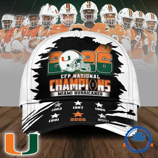 Discover Hurricanes NCAA 2026 CFP National Champions Baseball Cap