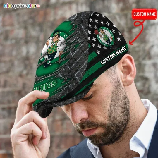 Discover Boston Team Celtics Jeff Cap NBA Newsboy Cap NBA Golf Cap NBA Flat Cap for men