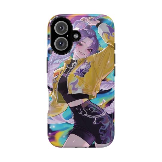 Rumi Demon Hunters Kpop Phone Case for iPhone, Silicon Magsafe Tough Cover, Huntrix Merch, Tiger Demon Hunter, Saja Boys Fans