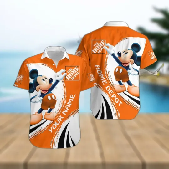 Discover 3D All Over Printed Home Depot Mickey Lover Gift Summer Gift Hawaiian Shirt Cust