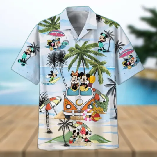 Discover Mickey Mouse And Minnie Hawaiian Shirt Summer Vacation Gift
