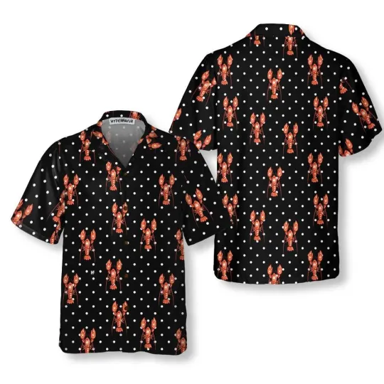Red Lobster With Dot Hawaiian Shirt Funny Lobster Shirt For Adults Lob