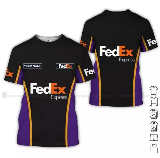 Personalized Name Fedex 3D All Over Printed T shirt Size S-5XL