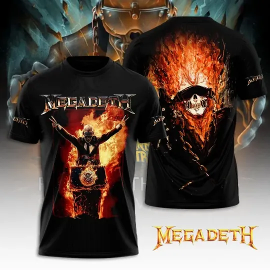 Megadeth AOP T-Shirt Gift For Fans S-5XL Unisex Full Size