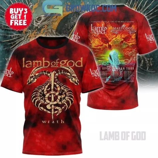 Lamb Of God Wrath Ashes Of Leviathan Tour 2024 3D T-Shirt