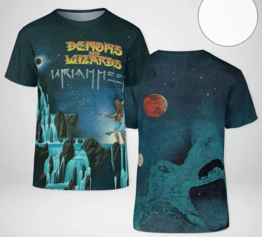 Discover Uriah Heep Demons And Wizards Album Cover AOP 3D T-Shirt