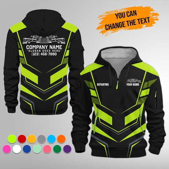 Discover Custom Color Quarter Zip Work Hoodie: Mechanic Uniform