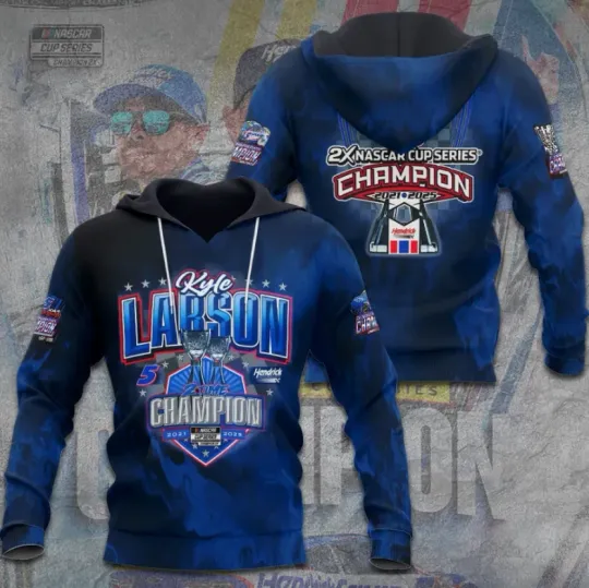 Discover Larson 2025 Nascar Cup Series Champion 3D Hoodie