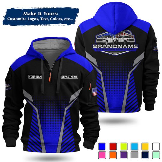 Discover Custom Company Logo Hoodie  Branded Workwear Uniform for Business, Service Crew & Staff Teams