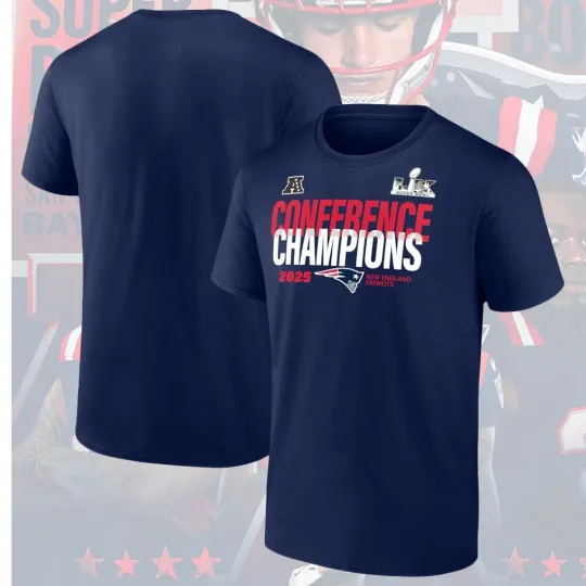 Discover New England Patriots 2025 AFC Conference Champions TShirt - Multicolors