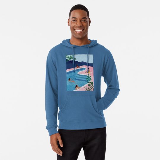 Discover Pool Ladies Poster Lightweight Hoodie