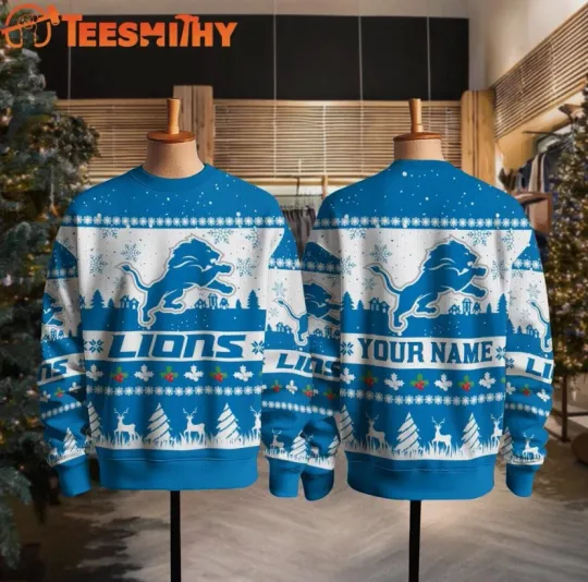 Discover CUSTOM Detroit Snow Ugly Christmas Sweater