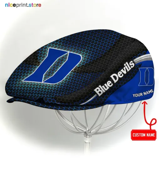 Discover Duke Blue Team Devils Jeff Cap NCAA Newsboy Cap Golf Cap Driving Hat for Men