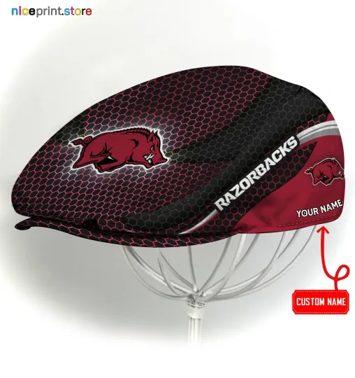 Discover Arkansas Team Razorbacks Jeff Cap NCAA Newsboy Cap Golf Cap Driving Hat for Men