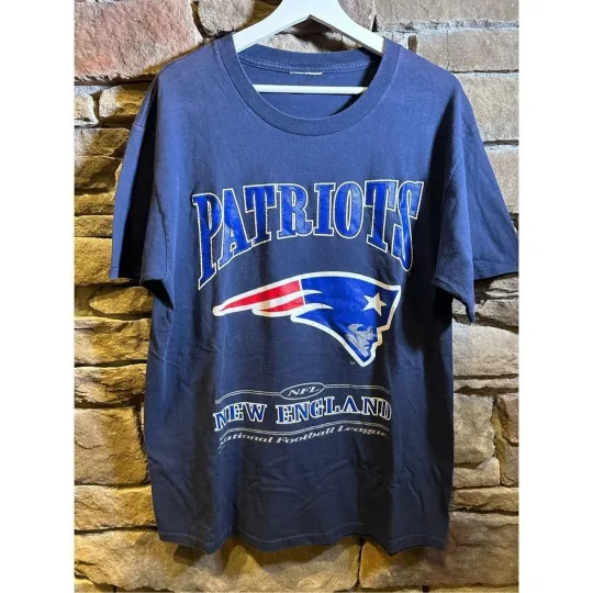 1990s New England Patriots T-shirt football Champions Navy