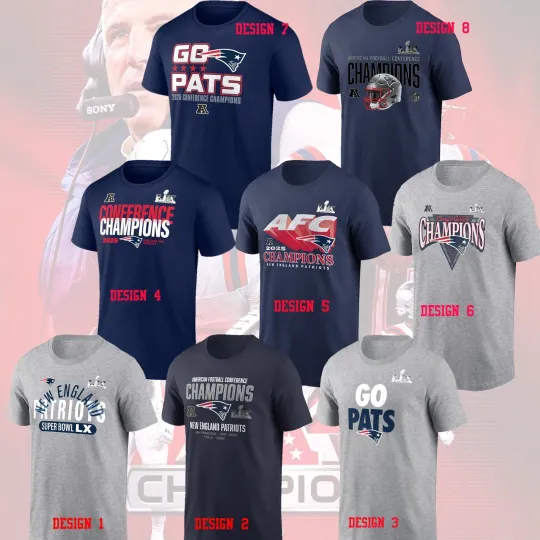 Discover Congrats New England Patriots 2025 AFC Champions Shirt