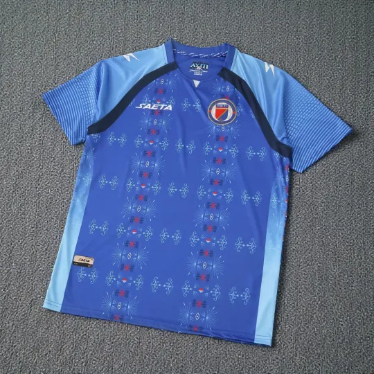 Discover Haiti Home 2025-2026 Soccer Football Jersey Mens World Cup New All Sizes Blue
