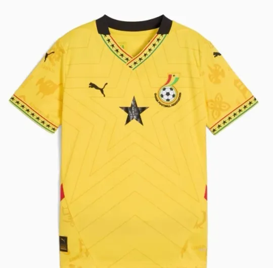 Discover Ghana soccer team jersey 2026 World Cup New Yellow color - Large