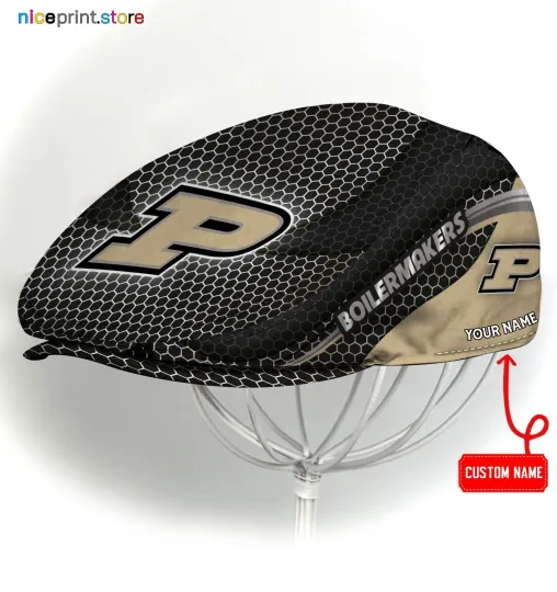 Purdue Team Boilermakers Jeff Cap NCAA Newsboy Cap Golf Cap Driving Hat for Men