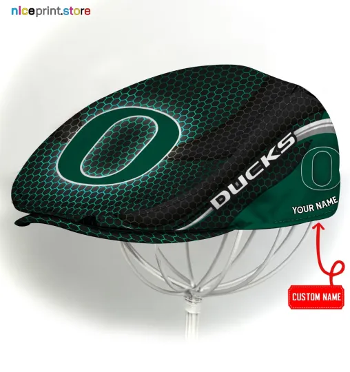 Discover Oregon Team Ducks Jeff Cap NCAA Newsboy Cap Golf Cap Driving Hat for Men
