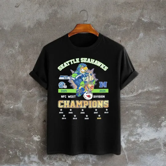 Discover Seattle Seahawks 2025-2026 NFC West Division Champions TShirt