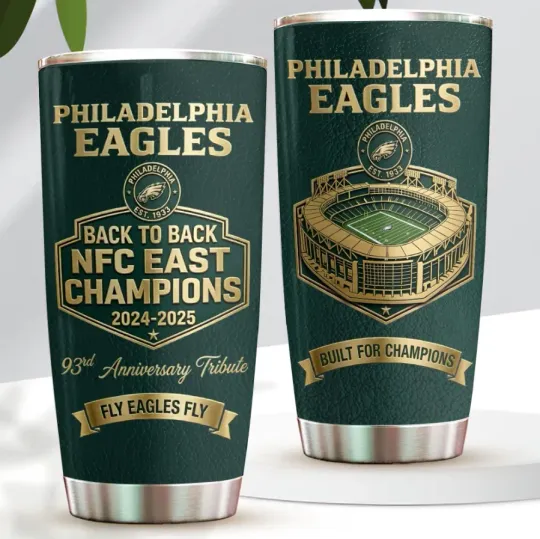 Discover Philadelphia Eagle 2025 Nfc East Division Champions 20Oz Tumber