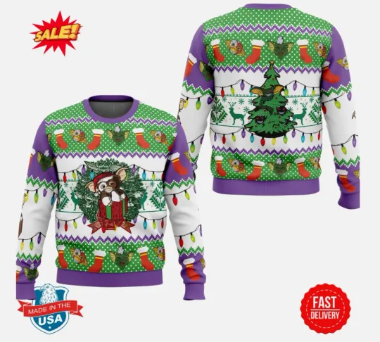 NEW!!! Gremlins Ugly Christmas Sweater S-5XL