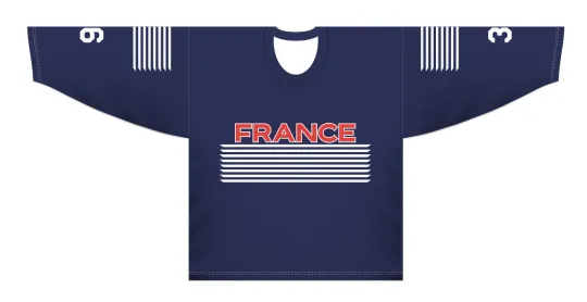 Discover Team France Blue 2026 Ice Hockey Jersey Custom Name and Number
